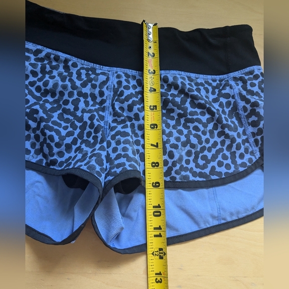 Lululemon Run: Speed Short *4-way Stretch Size 6 Blue And Black Color - Picture 14 of 14